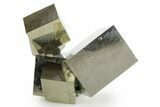 Shiny, Natural Pyrite Cube Cluster - Navajun, Spain #361811-1